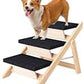 Dog Stairs/Ramp for Bed, Wooden Convertible Pet Steps, Portable Dog Ladder Up to 180 Pound for Elderly/Short-Legged Dogs, 3 Steps for Beds, Couch, Cars