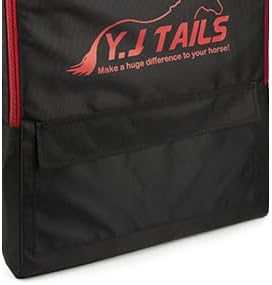 Horse Tack Carry Bag, Horse Harness Bag for Halters, Bridle, Equestrian Reins, Bits and Headstalls, Miniature Horse Harness with 3 Prong Tack Rack (Black)