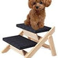 Dog Stairs/Ramp for Bed, Wooden Convertible Pet Steps, Portable Dog Ladder Up to 180 Pound for Elderly/Short-Legged Dogs, 2 Steps for Beds, Couch, Cars