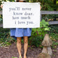 Hand-Painted Wall Tarp - You’ll Never Know Dear