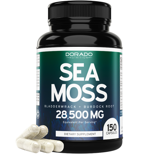 Sea Moss Capsules with Raw Bladderwrack (150 Capsules)