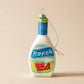 Hand-Painted Glass Ranch Dressing Bottle Ornament with Glitter