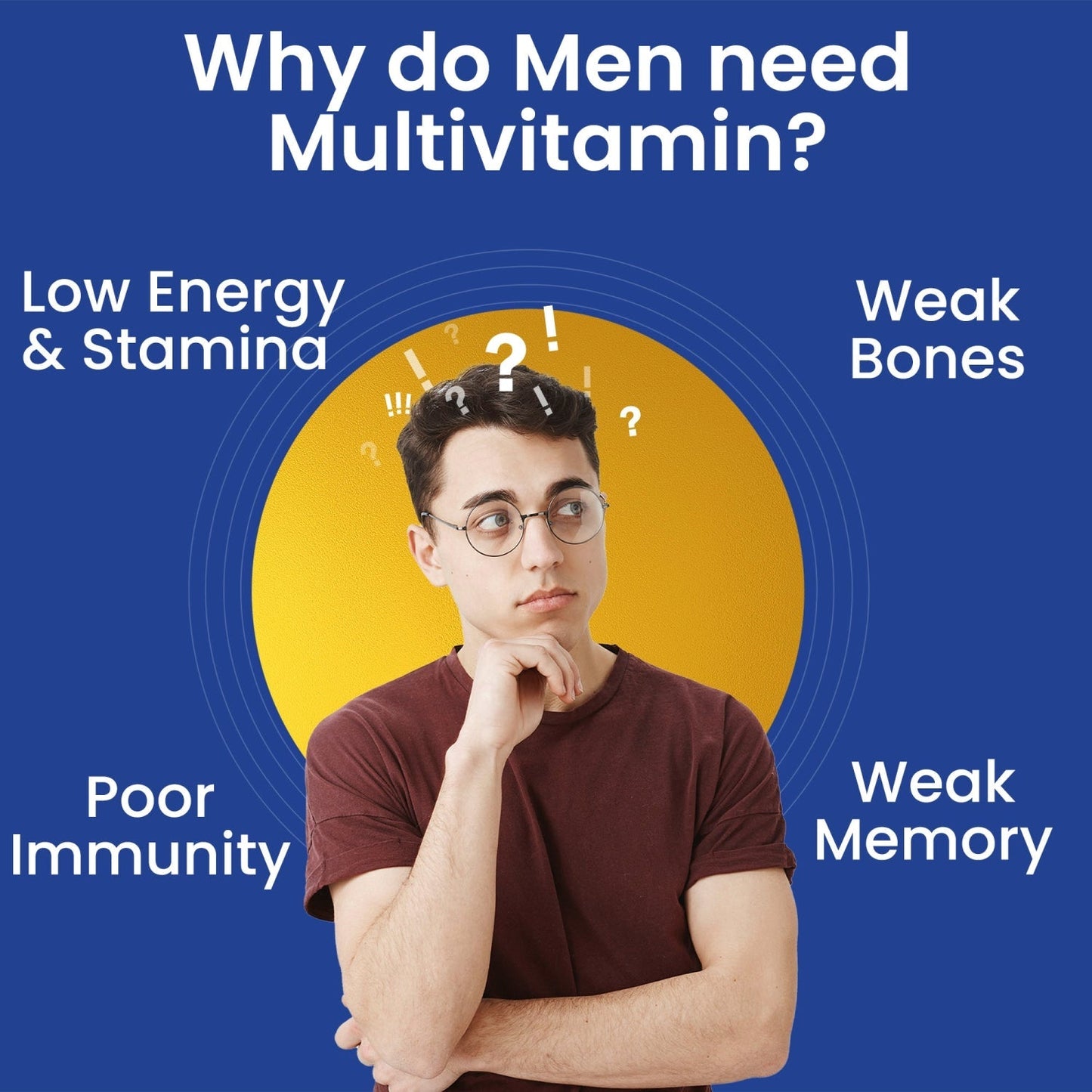 Dr Morpen Iron & Zinc + Multivitamin Men Tablets Combo
