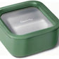 Caraway Glass Food Storage, 4.4 Cup - Ceramic Coated, Non-Toxic, Non-Stick Lunch Box With Glass Lids - Easy to Store, Dishwasher, Oven, & Microwave Safe - Sage