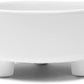 Waggo Uplift Ceramic Dog Bowl for Small Medium and Large Breeds - Heavyweight and Durable Pet Food and Water Dish Crock, Dishwasher Safe, Modern, Elevated Feeder (White, Small)