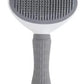 HUWEIHUA Cleaning Slicker Brush Clean Pets, Dog Cat Bunny Pet Grooming with Ergonomic Handle, Self-Cleaning Slicker for Dogs and Cats, Gray