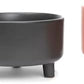 Waggo Uplift Ceramic Dog Bowl for Small Medium and Large Breeds - Heavyweight and Durable Pet Food and Water Dish Crock, Dishwasher Safe, Modern, Elevated Feeder (Black, Large)