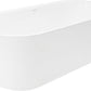 ANZZI 67" Freestanding Air Jetted Whirlpool Bathtub - White Acrylic Soaking Tub with LED Lights & Touch Controls | FT-AZ067