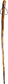 SE 60-Inch Natural Wood Walking Stick with Root Head & Steel Tip - Hand-Carved Floral Design, Huangtang Wood, Grooved Grip - WS631-60RH