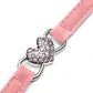 CHUKCHI Heart Bling Cat Collar with Safety Belt and Bell 8-11 Inches(Pink)
