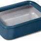 Caraway Glass Food Storage - 6.6 Cup Glass Container - Ceramic Coated Food Container - Non Toxic, Non Stick Lunch Box Container with Glass Lids - Dishwasher, Oven, & Microwave Safe - Navy