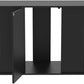 Pemberly Row Engineered Wood 50/65 Gallon Black Upright Aquarium Stand