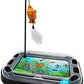 Cat Scratching Toy with Scratcher Board and Fish Aquarium Design, Fun and Exciting Catnip Cat Toy, Floppy Fish Toy with Feathers and Catnip Included