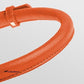 CollarDirect Rolled Leather Dog Collar, Soft Padded Round Puppy Collar, Handmade Genuine Leather Collar Dog Small Large Cat Collars 13 Colors (13-16 Inch, Orange Textured)