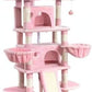SHA CERLIN 68 Inches Multi-Level Large Cat Tree for Large Kitties/Big Cat Tower with Condo/Cozy Plush ‌Pussycat Perches/Sisal Scratching Posts and Hammocks/Activity Center/Pink