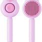 Cat Brush for Short or Long Haired Cats Dogs Rabbits, Cute Dog Brush with Release Button for Massage and Removes Loose Fur