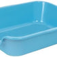 2 Pack of Extra Large Cat Litter Box (ABS Material), Low Entry Senior Litter Pen for Geriatric Kitty Big Cats, Jumbo Pet Safe Litter Boxes Tray for Pets Potty (Light Blue, 20" L x 15.5" W)
