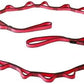 DASKING 23KN (5070 lbs) Heavy Duty Climbing Straps - 2 Pack Adjustable Daisy Chain Webbing for Aerial Yoga, Hammock, Fitness & Rigging - CE/EN566 Certified, Red/Grey