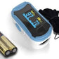 Concord Fingertip Deluxe OLED Pulse Oximeter with 6 way Reversible Display - Blood Oxygen Saturation Monitor with Carrying Case, Batteries and Lanyard - Easy to Use, Accurate SpO2 (Blue)