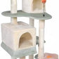 HYABi 53 Inch Flower Cat Tree - Multi-Level Cat Condo with Scratch Posts & Toys, Fresh Design Eco-Friendly Material, for Multi-Cat Households & Indoor Cat Playground