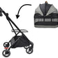 ROODO Fashion 3-in-1 Dog Cat Stroller with Detachable Carrier&Car Seat Combo Best Lightweight Folding Portable All-Terrain Travel Pet Gear Puppy Doggie Kitty Stroller for up to 30 lbs(Grey Lattice)