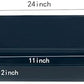2 Pack of Extra Large Cat Litter Box (ABS Material), Low Entry Senior Litter Pen for Geriatric Kitty Big Cats, Jumbo Pet Safe Litter Boxes Tray for Indoor Pets Potty (Dark Blue, 24"L x 20"W)