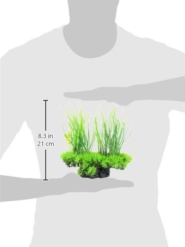 CNZ Aquarium Decor Fish Tank Decoration Ornament Artificial Plastic Plant Green (8.3-inch Green)