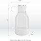 Asobu Buddy Bottle a Stainless Steel Insulated Water Bottle for with Removable Dog Water Bowl and Dog Food and Treat Storage Bowl (White, Tritan 50 oz Water Bottle with Bowl)