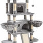 SHA CERLIN 68 Inches Multi-Level Large Cat Tree for Large Kitties/Big Cat Tower with Condo/Cozy Plush ‌Pussycat Perches/Sisal Scratching Posts and Hammocks/Activity Center/Grey