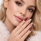 Salon-Style French Tip Press-On Nails - Coffin #032