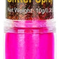 Go Ho UV Pink Hair and Body Glitter Spray, Festival UV Effect Glitter Powder Makeup for Hair/Body/Clothes,Dry Powder Spray Loose Sparkle Makeup,10g