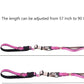 Hands Free Dog Leash for Large Medium Dogs Heavy Duty Bungee Reflective Adjustable Waist Leashes for Walking Running with Car Buckle 4-6FT (Rose)