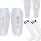 Soccer Shin Guards for Kids Youth Adults - Shin Pads and Sleeves Set with Optimized Insert Pocket for Boys Girls Men Women for Football Games - Protective Soccer Equipment(3 in 1)