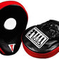 TITLE Boxing Icredi-Ball Leather Punch Mitts 2.0, Black/Red - Boxing Pads, Muay Thai, Focus Mitts, MMA Equipment, Kickboxing