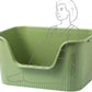 Vealind Extra Large Litter Box with High Sides, XL Litter Boxes for Big Cats, High Sided Litter Pan, Leak-Proof & Anti-Splashing, Easy Clean & Durable (25” * 17” * 13” Green)