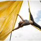 DASKING Aerial Silks Starter Kit - Durable 11Yards of Aerial Yoga Hammock with Hardware, Aerial Swing for Acrobatic Flying Yoga & All Levels (Aerial Rigging Point Up to 14ft)