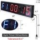 Large Interval Gym Clock for Workouts Size 20x4.7in. Operated by Remote Control