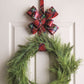 Tartan Bow Metal Wreath Hanger