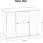 Pemberly Row Engineered Wood 50/65 Gallon Black Upright Aquarium Stand