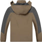 TEZO Mens Rain Jacket Waterproof with Hooded Hiking Coat Lightweight Windbreaker