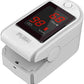 Concord Basics Fingertip Pulse Oximeter - Blood Oxygen Saturation Monitor with Carrying Case, Batteries, Silicone Cover & Lanyard - Easy to Use, Accurate SpO2 & Pulse Measurement (White)
