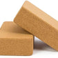 Cork Yoga Blocks, 2 Pack, with 1 Yoga Strap, High Density Solid Natural Cork Yoga Brick with Comfortable Edge to Improve Balance, Strength and Flexibility