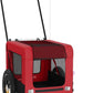 Tidyard Pet Bike Trailer Red and Black Oxford Fabric and Iron Pet Bicycle Carrier, Animal Bike Stroller for Cat, Puppy, Dog, Outdoor, Travel Style C