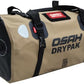 Waterproof Duffel& Luggage Bag - Motorcycle Dry Bag Tail Saddle Bags with Roll Top Closure,Large Storage Space,for Camping, Kayaking, Fishing & Traveling(MudBrown, 60L)