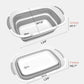 Collapsible Pet Bathtub with Water Drain Plug, Foldable Bathtub for Puppy Small Dogs Cats, Portable & Space Saving Design, BPA Free, Grey