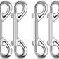 ERKOON 3.5 inch Double Ended snap Hooks,110lbs Metal Clips Load Capacity Zinc Alloy Double Sided Clips Heavy Duty Trigger Snap for Dogs Leashes/Water Bucket/Horse Feed/Hammocks Bolt snap