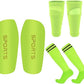 Soccer Shin Guards for Kids Youth Adults - Shin Pads and Sleeves Set with Optimized Insert Pocket for Boys Girls Men Women for Football Games - Protective Soccer Equipment(3 in 1)