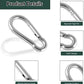 M5 Spring Snap Hook Carabiners, Carabiner Clip, Heavy Duty Galvanized Steel Spring Clip, Quick Link Key Chain for Swing Hammock Gym Outdoor, Holding Capacity