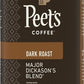 Peet's Coffee, Dark Roast Ground Coffee - Major Dickason's Blend 36 Ounces (2 Bags of 18 Ounces)