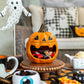 Orange Ceramic Jack-O’-Lantern Open Mouth Candy Container